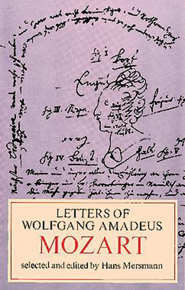 Letters of Wolfgang Amadeus Mozart Book Wolfgang Amadeus Mozart
