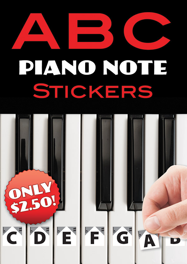 Piano keyboard sticker