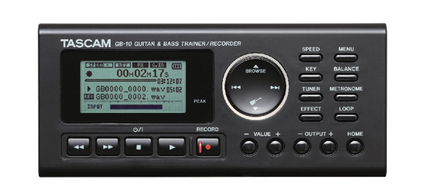 Tascam GB-10 Guitar & Bass Trainer Recorder – MP3 Player, Slow Down/Roop, USB, SD Card Slot