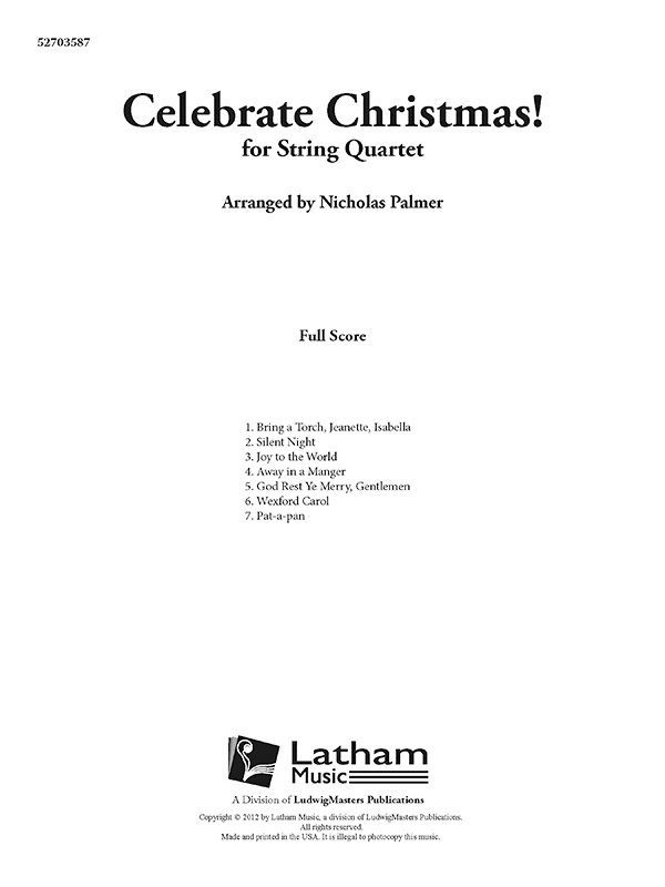 Celebrate Christmas!: String Duo & Ensemble, Quartet, Full Score ...