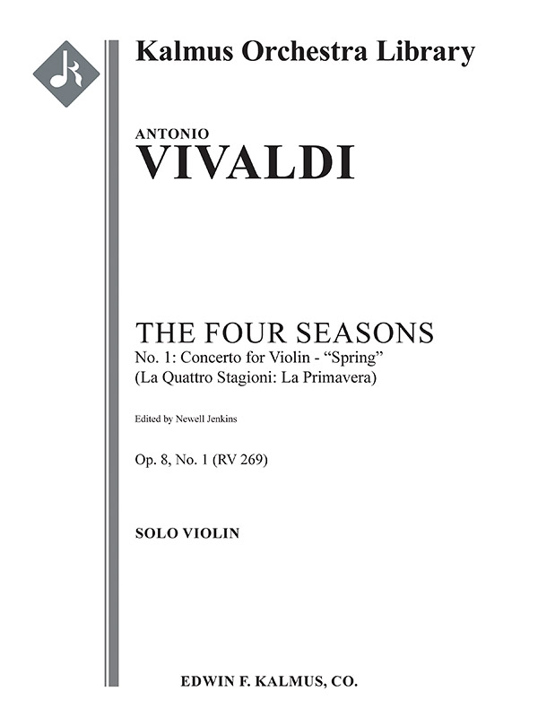 The Four No. 1: Concerto for Violin in E Spring (Le Quattro Stagioni: La RV269/F.I: 22): : Antonio Vivaldi | Alfred Music