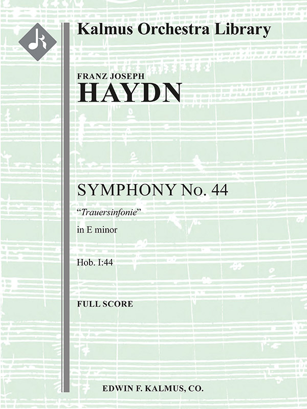 Symphony No. 44 in E minor 'Trauersinfonie' (Hob. I:44): Franz Joseph  Haydn Alfred Music