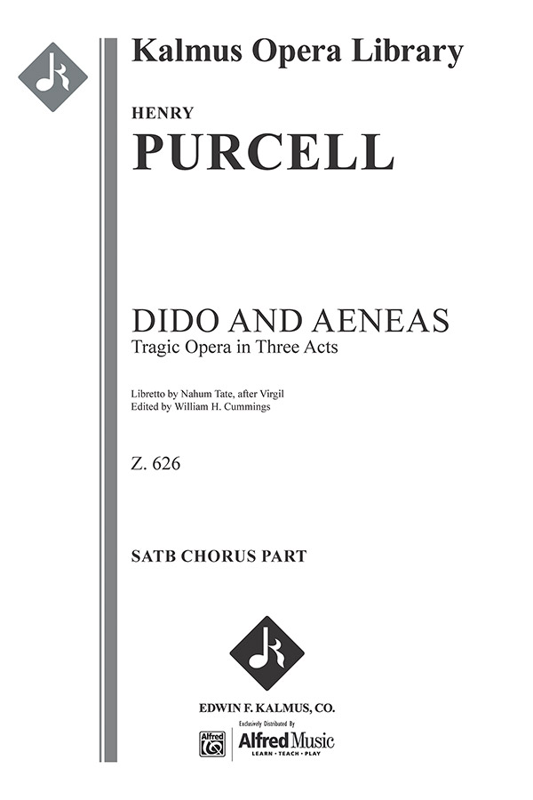 Dido And Aeneas Z 626 Henry Purcell Sheet Music