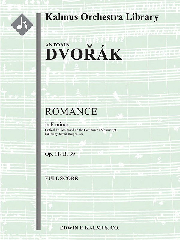 Romance In F Minor, Op. 11/ B. 39 (critical Edition): Full Orchestra ...