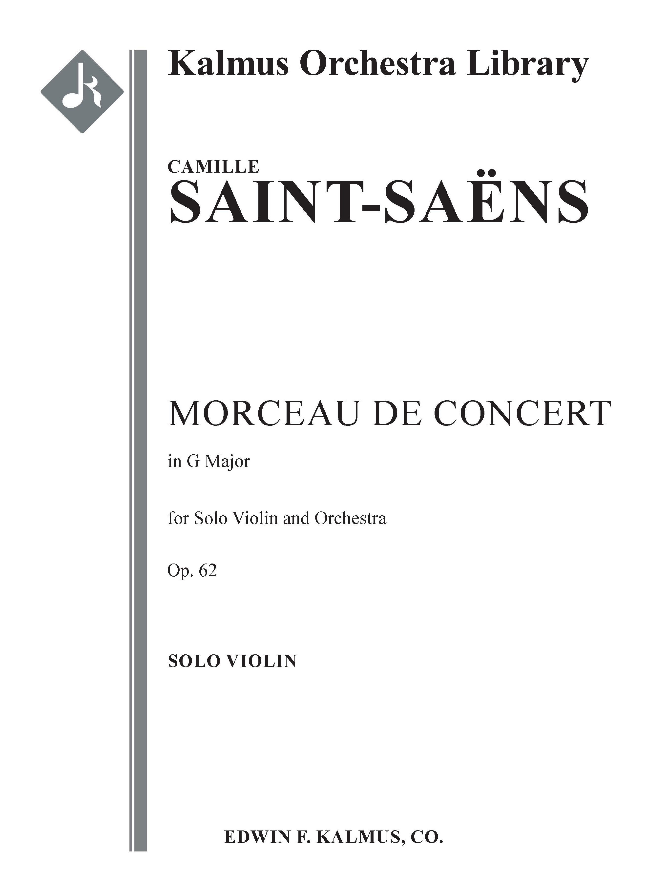 Morceau De Concert Op 62 Full Orchestra Solo Strings With Ensemble 
