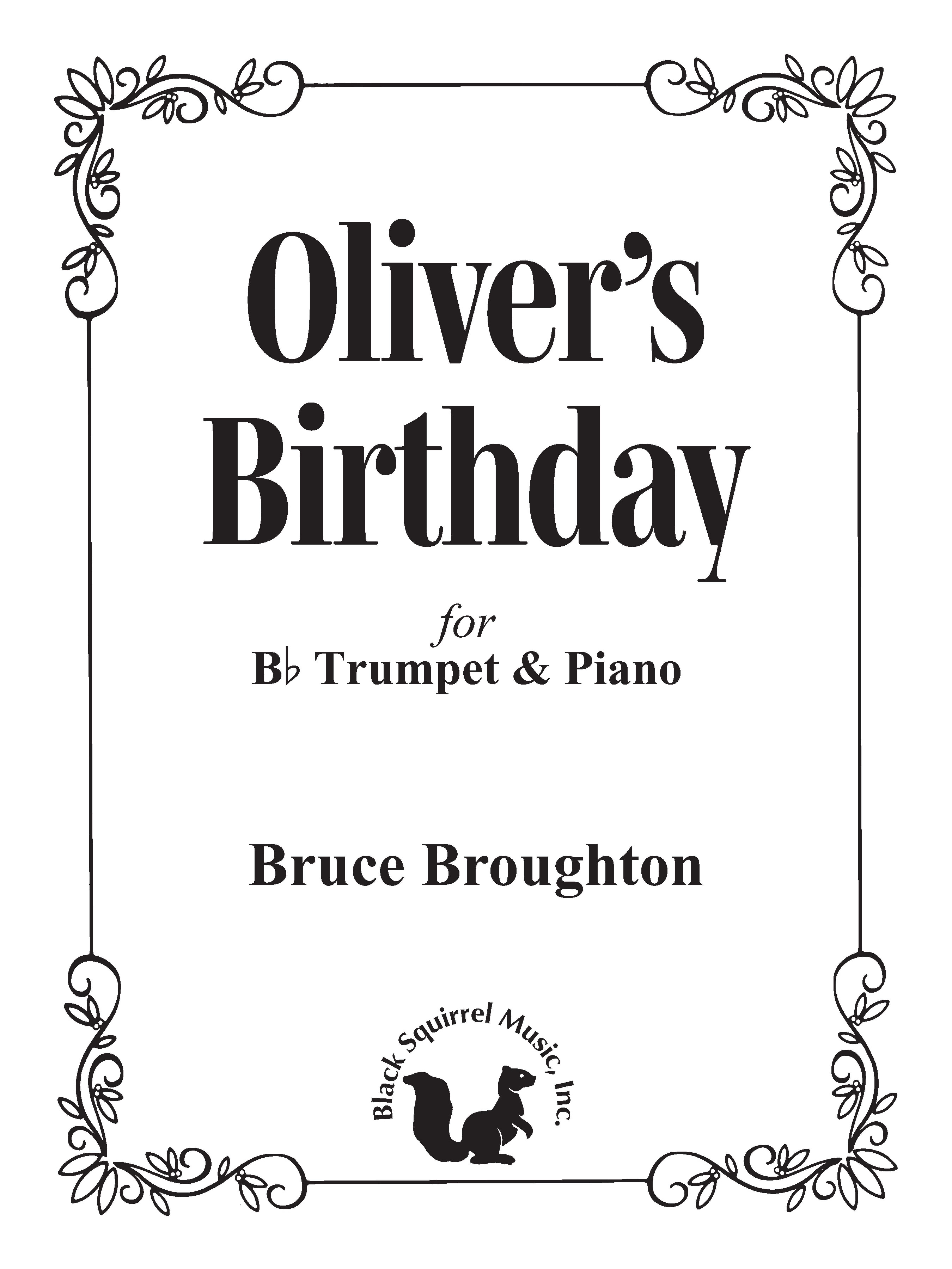 MUSIC BIRTHDAY レコード Oliver's Birthday for Trumpet and Piano: Trumpet, Solo with Piano