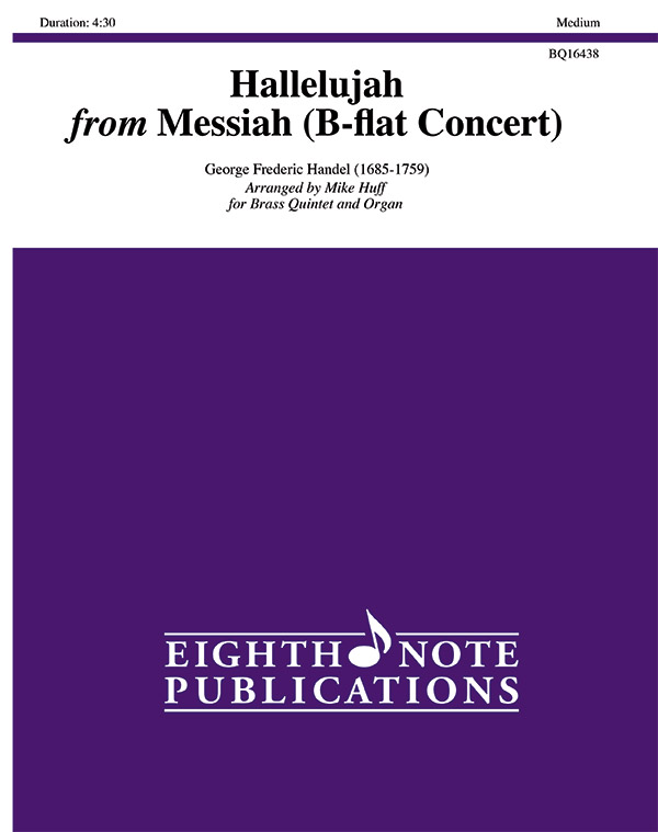 Hallelujah From Messiah (B-flat Concert): Brass Quintet Score & Parts ...