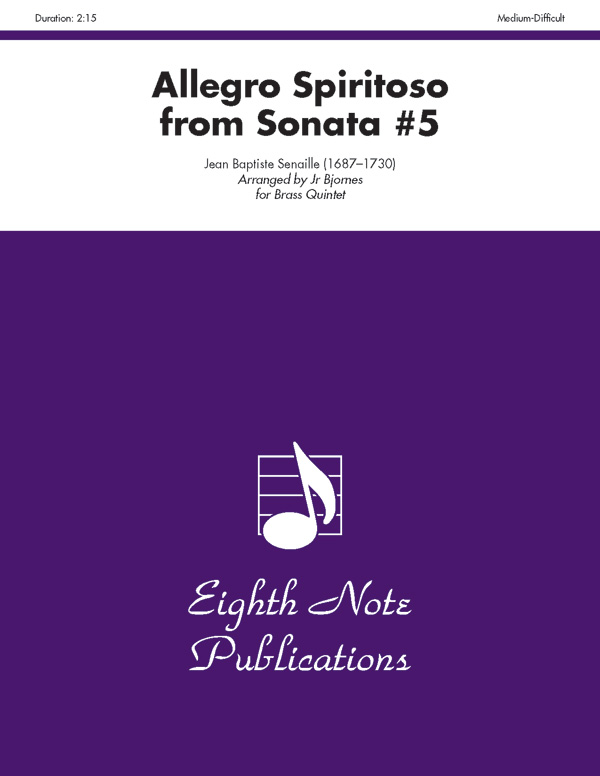 Allegro Spiritoso From Sonata 5 Brass Quintet Score Parts Jean Baptiste Senaille