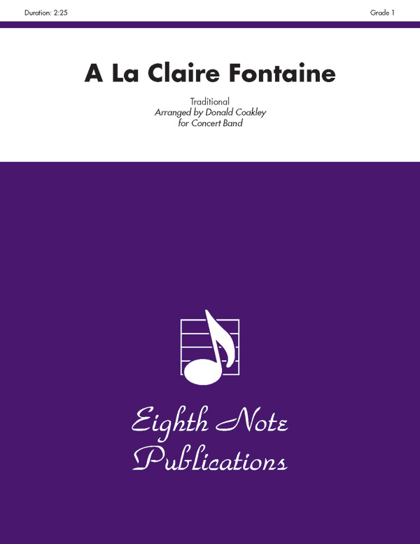 A la claire fontaine piano sheet music