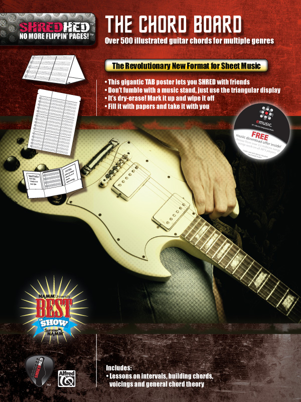 The Chord Board: Over 500 Illustrated Guitar Chords for Multiple Genres
