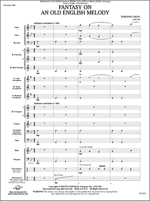 Fantasy on an Old English Melody