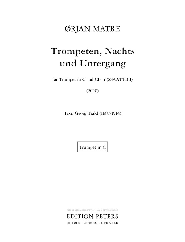 Trompeten, Nachts und Untergang