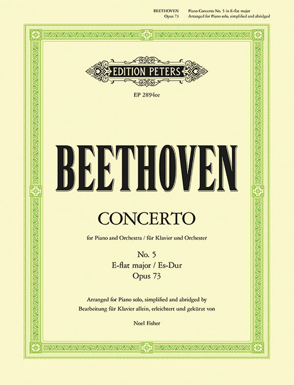 Piano Concerto No. 5 in E flat Op. 73 (Arranged for Piano Solo)