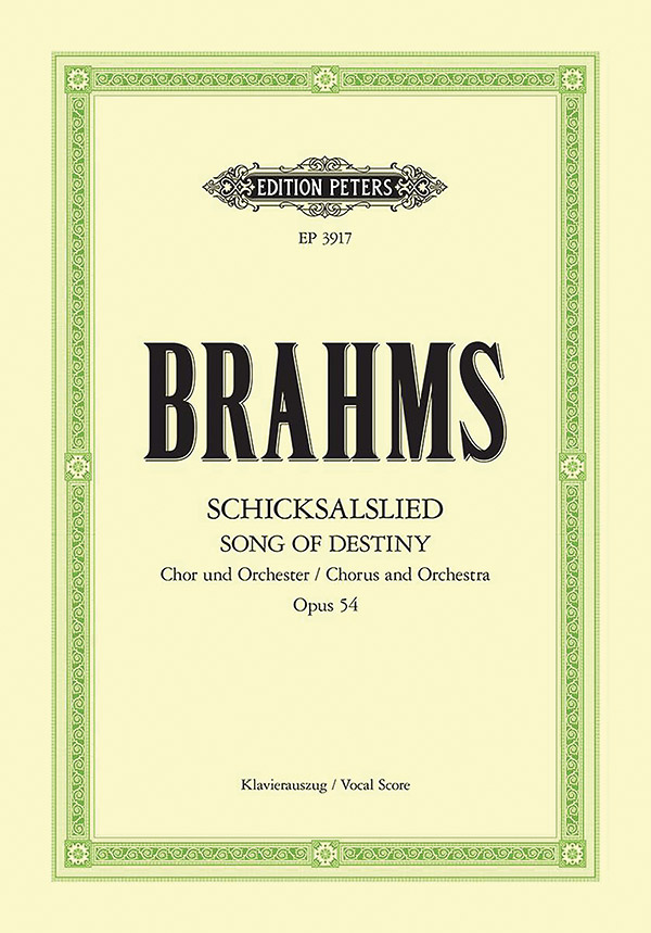 Schicksalslied (Song of Destiny) Op. 54 (Vocal Score)