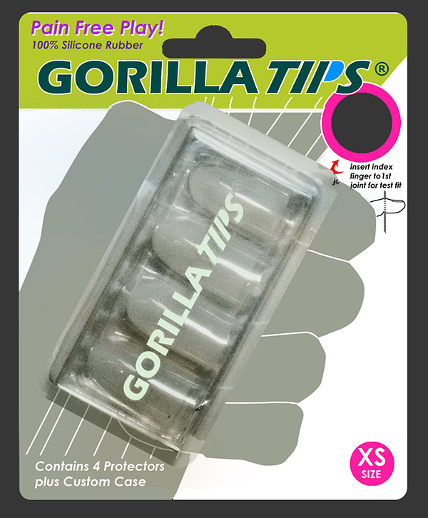 Gorilla Tips Fingertip Protectors Clear Size Extra Small [Alf:98-GT100CLR]  - Performers Music