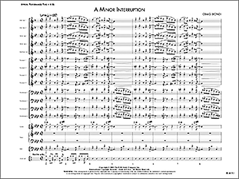 A Minor Interruption: Jazz Ensemble Conductor Score & Parts: Craig ...
