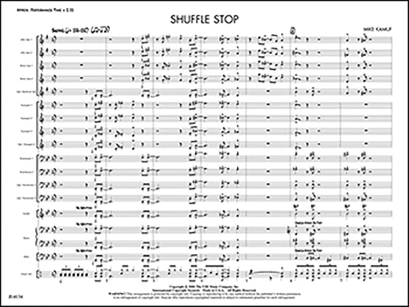 Shuffle Stop: Jazz Ensemble Conductor Score & Parts: Mike Kamuf | Sheet