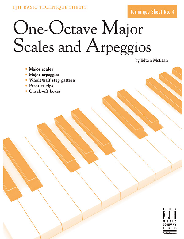 One-Octave Major Scales and Arpeggios: All levels Piano Sheet: Edwin